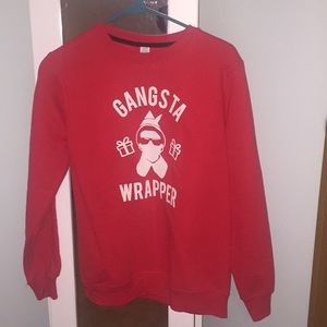 Gangsta wrapper ugly Christmas sweat shirt